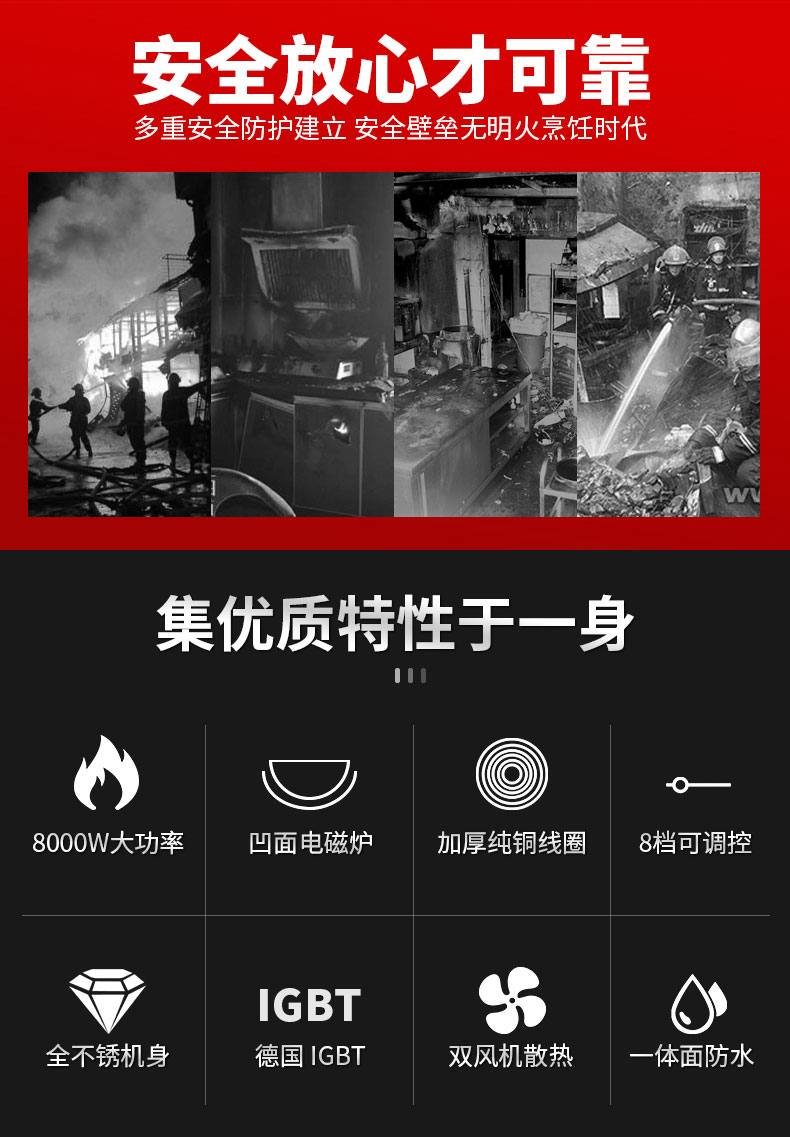 太阳集团8000W台式电磁炉性能