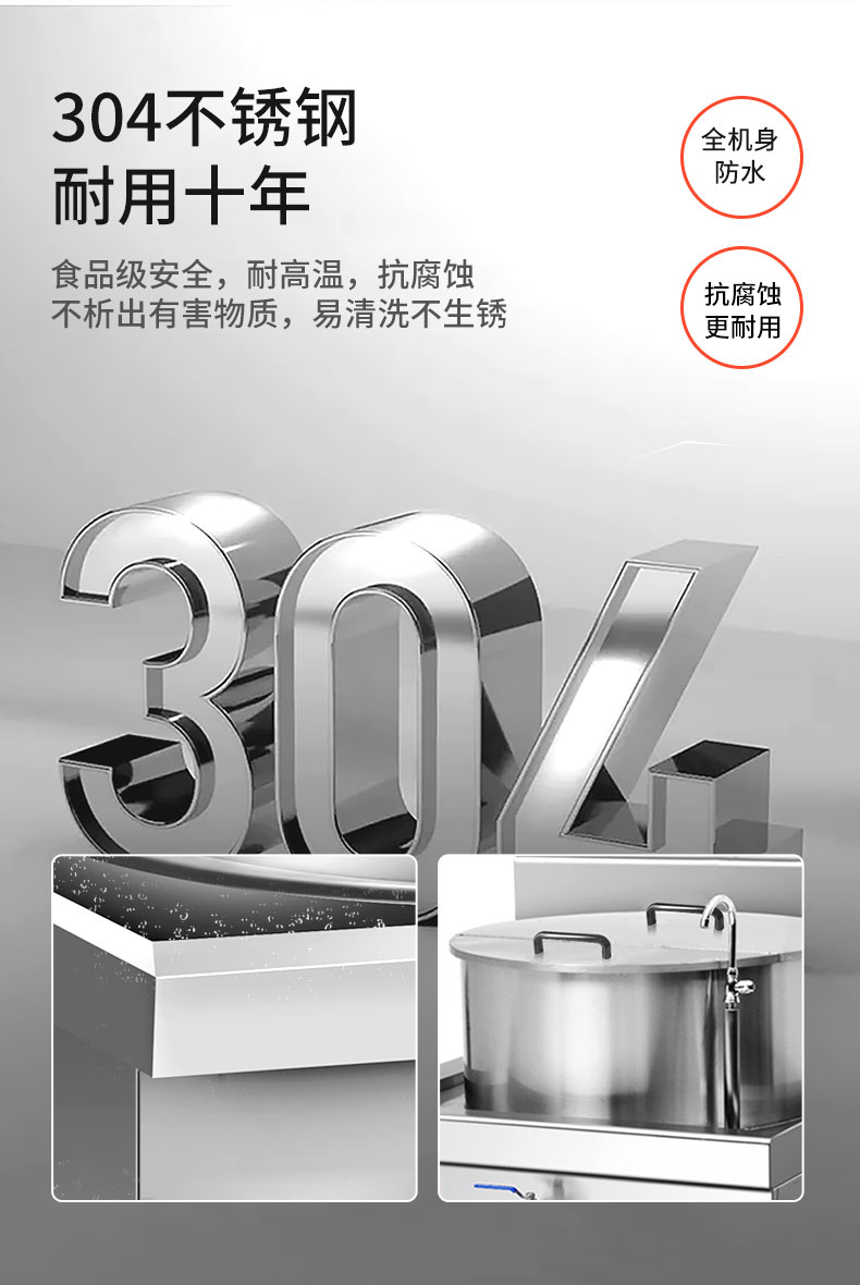 太阳集团一体式汤炉304不锈钢