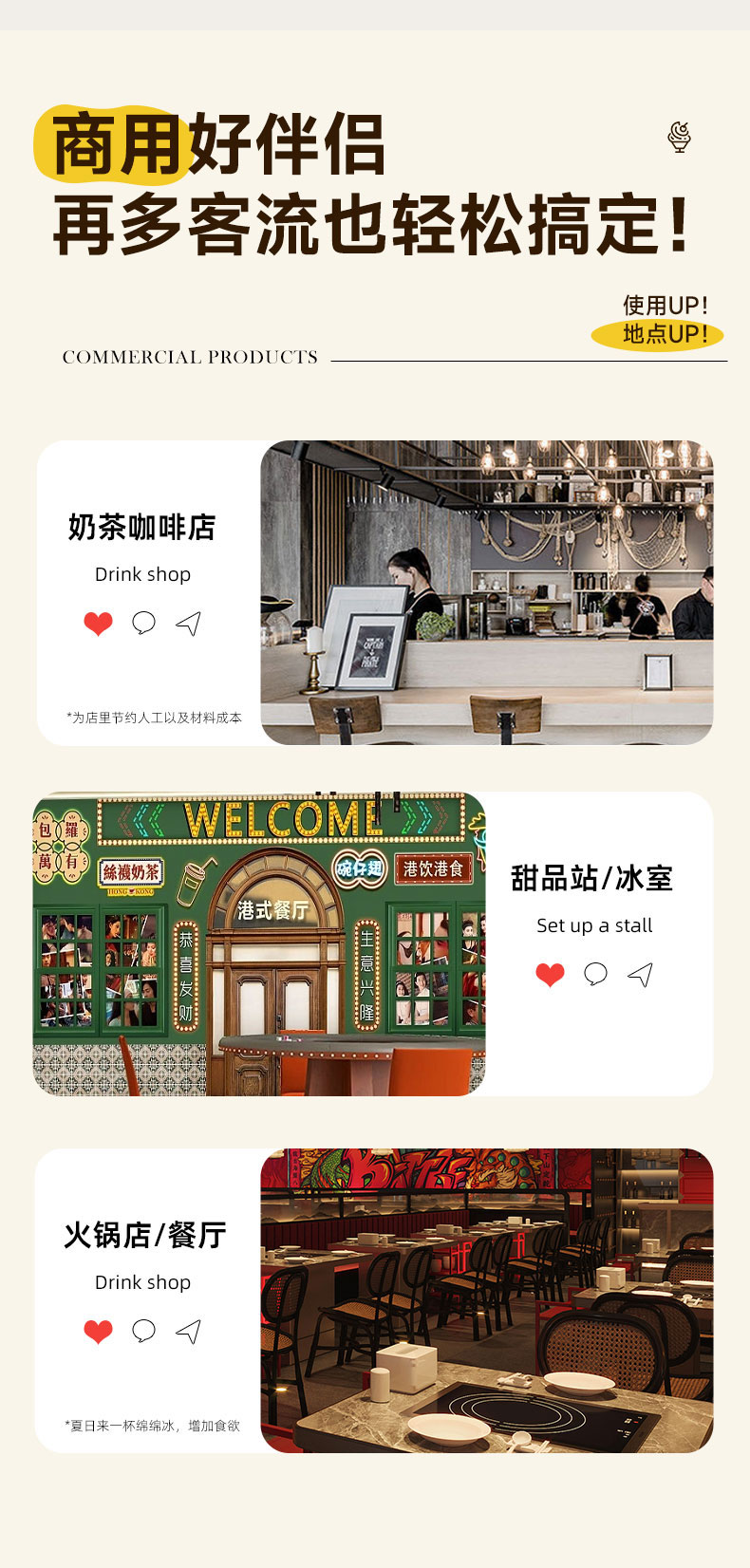 太阳集团雪花冰机应用场景