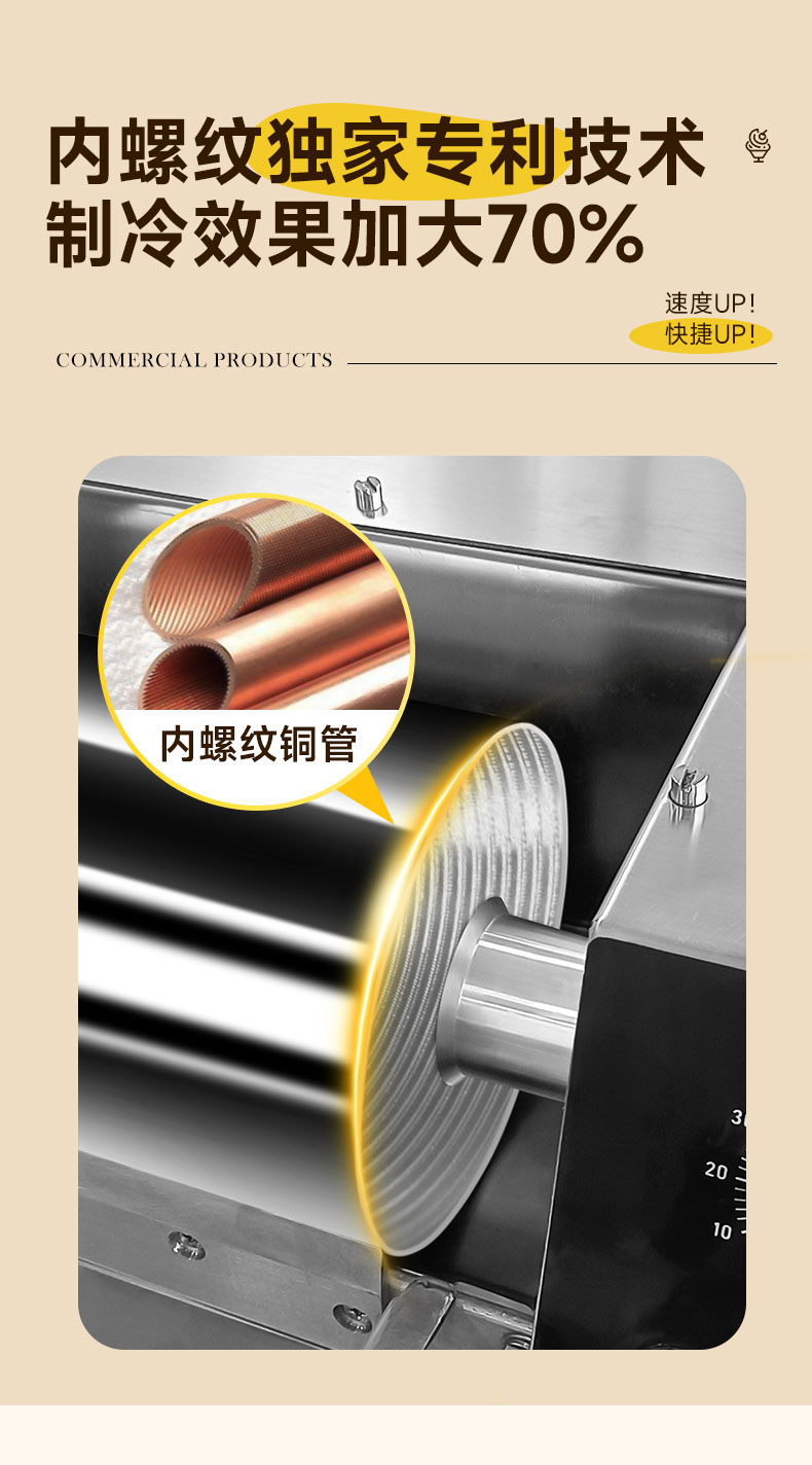 太阳集团雪花冰机内螺纹铜管