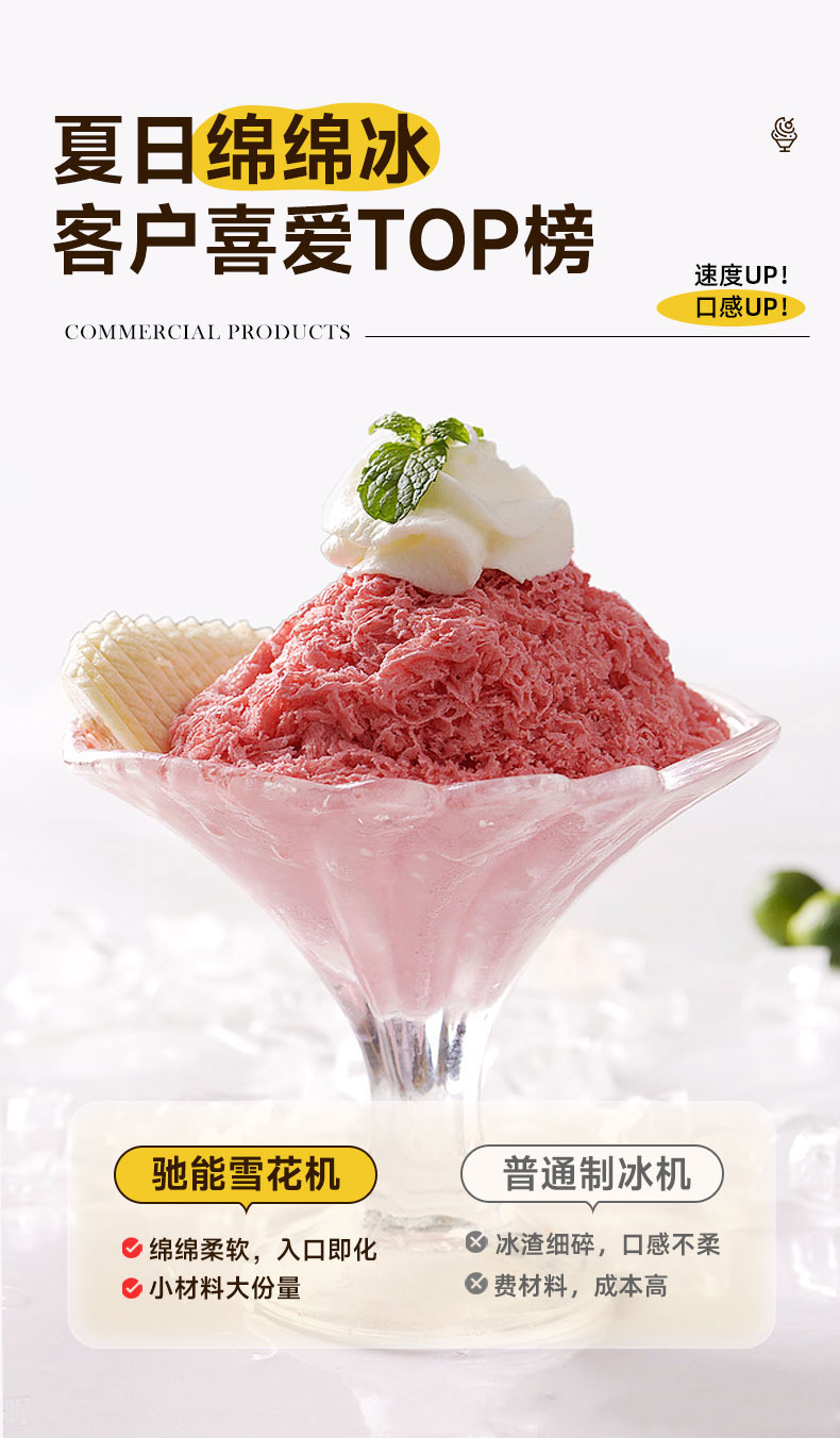 太阳集团雪花冰机出品口感好